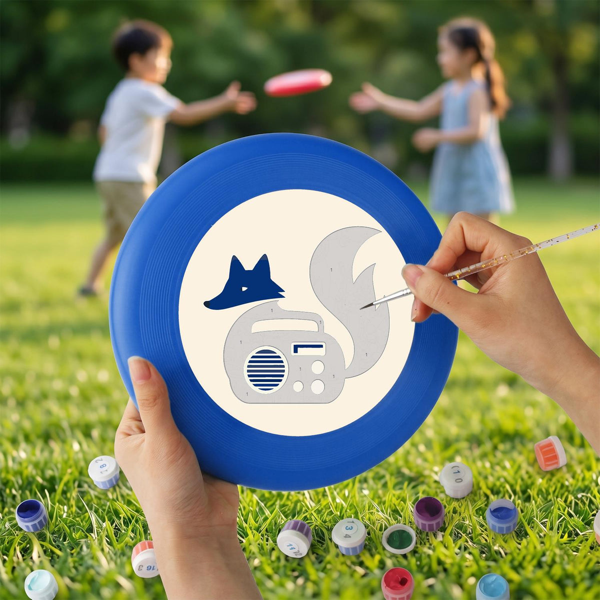 Fox and Radio (Paint by Numbers Flying Disc)