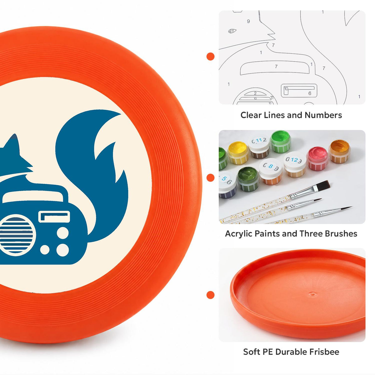 Fox and Radio (Paint by Numbers Flying Disc)