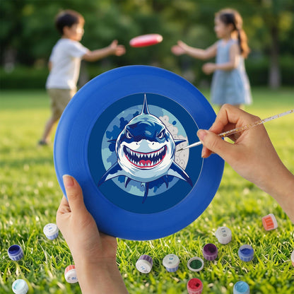 Grinning Blue Shark (Paint by Numbers Flying Disc)