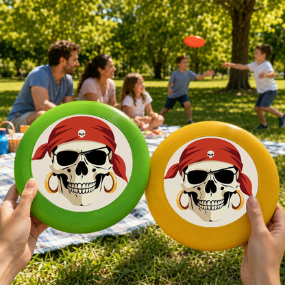 Red Bandana Pirate Skull (Paint by Numbers Flying Disc)