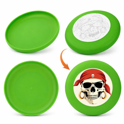 Red Bandana Pirate Skull (Paint by Numbers Flying Disc)