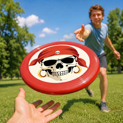 Red Bandana Pirate Skull (Paint by Numbers Flying Disc)