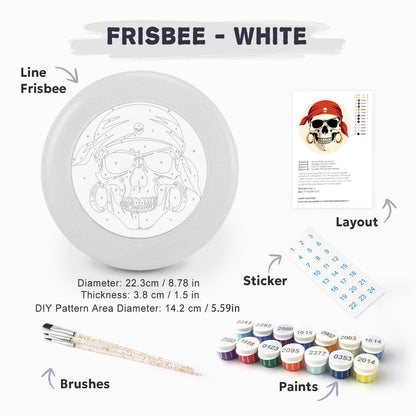 Red Bandana Pirate Skull (Paint by Numbers Flying Disc)