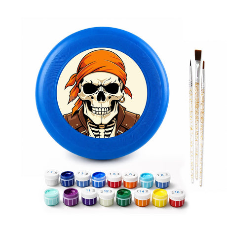 Orange Bandana Skull (Paint by Numbers Flying Disc)