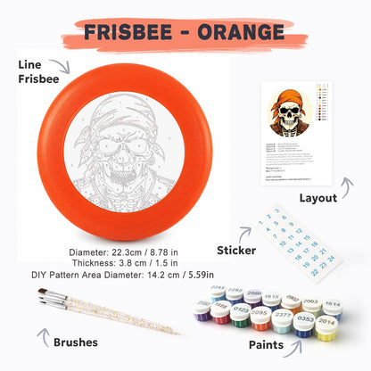 Orange Bandana Skull (Paint by Numbers Flying Disc)
