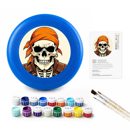 Orange Bandana Skull (Paint by Numbers Flying Disc)