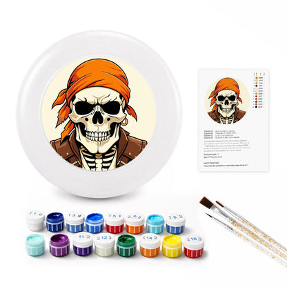 Orange Bandana Skull (Paint by Numbers Flying Disc)