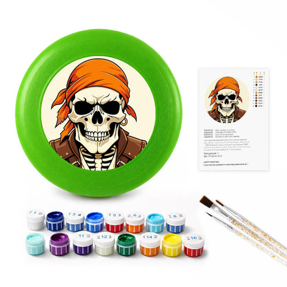 Orange Bandana Skull (Paint by Numbers Flying Disc)