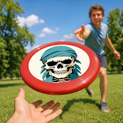 Teal Bandana Pirate Skull (Paint by Numbers Flying Disc)