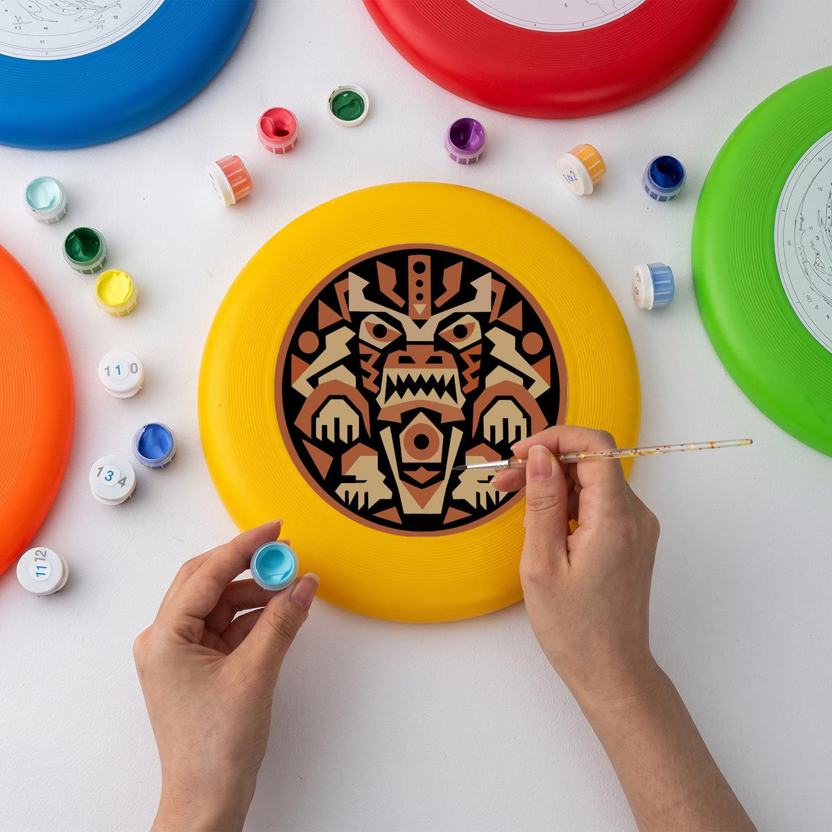 Carved Mask Emblem (Paint by Numbers Flying Disc)