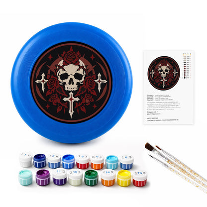 Gothic Skull and Crosses (Paint by Numbers Flying Disc)