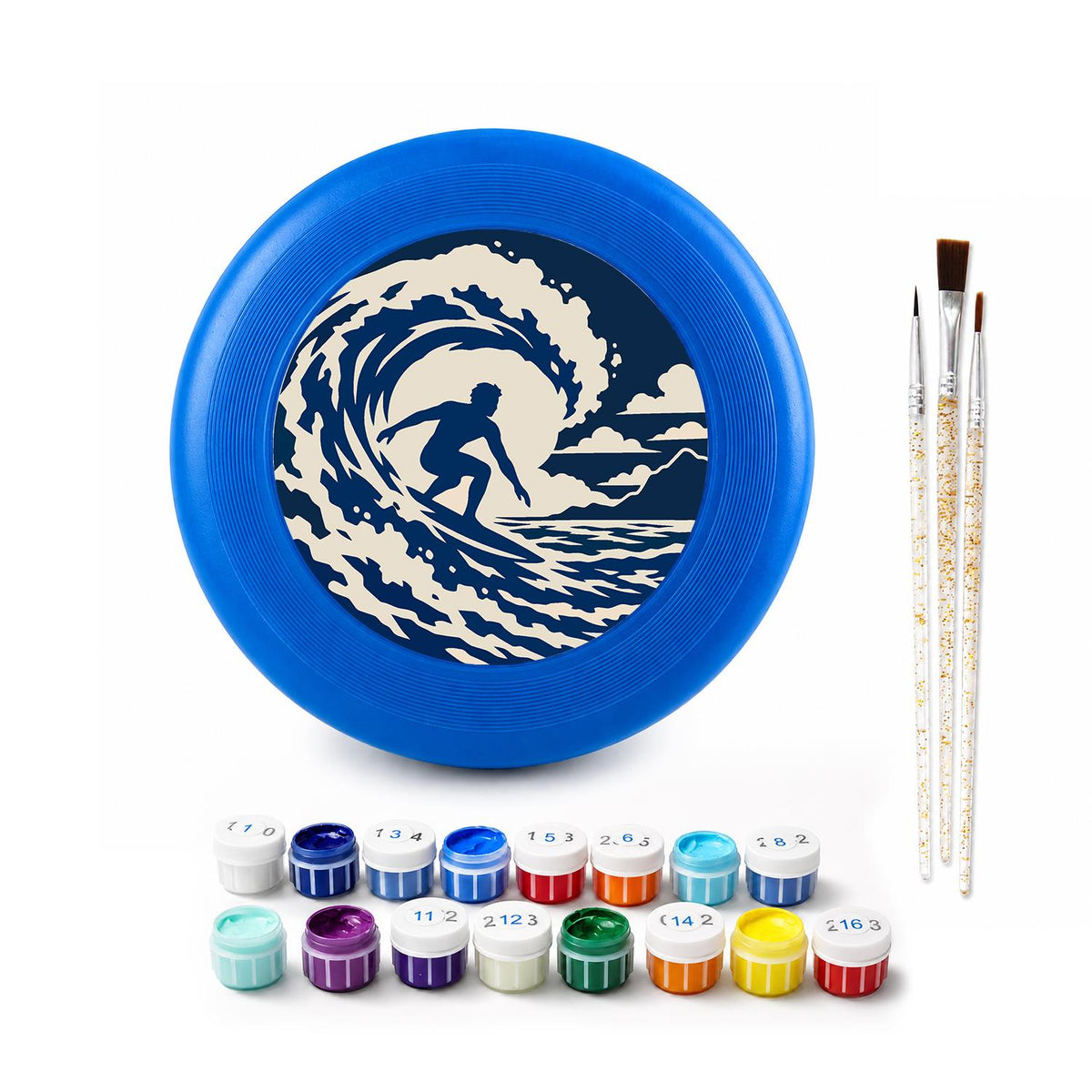Surfer in the Wave (Paint by Numbers Flying Disc)