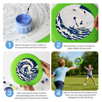 Surfer in the Wave (Paint by Numbers Flying Disc)