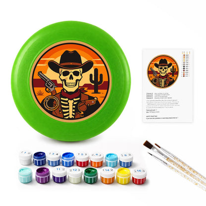 Desert Cowboy Skeleton (Paint by Numbers Flying Disc)
