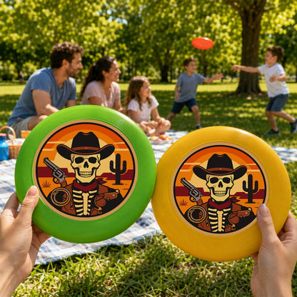 Desert Cowboy Skeleton (Paint by Numbers Flying Disc)