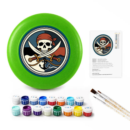 Pirate Skull and Swords (Paint by Numbers Flying Disc)