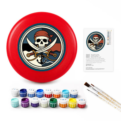 Pirate Skull and Swords (Paint by Numbers Flying Disc)