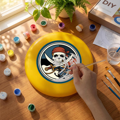 Pirate Skull and Swords (Paint by Numbers Flying Disc)