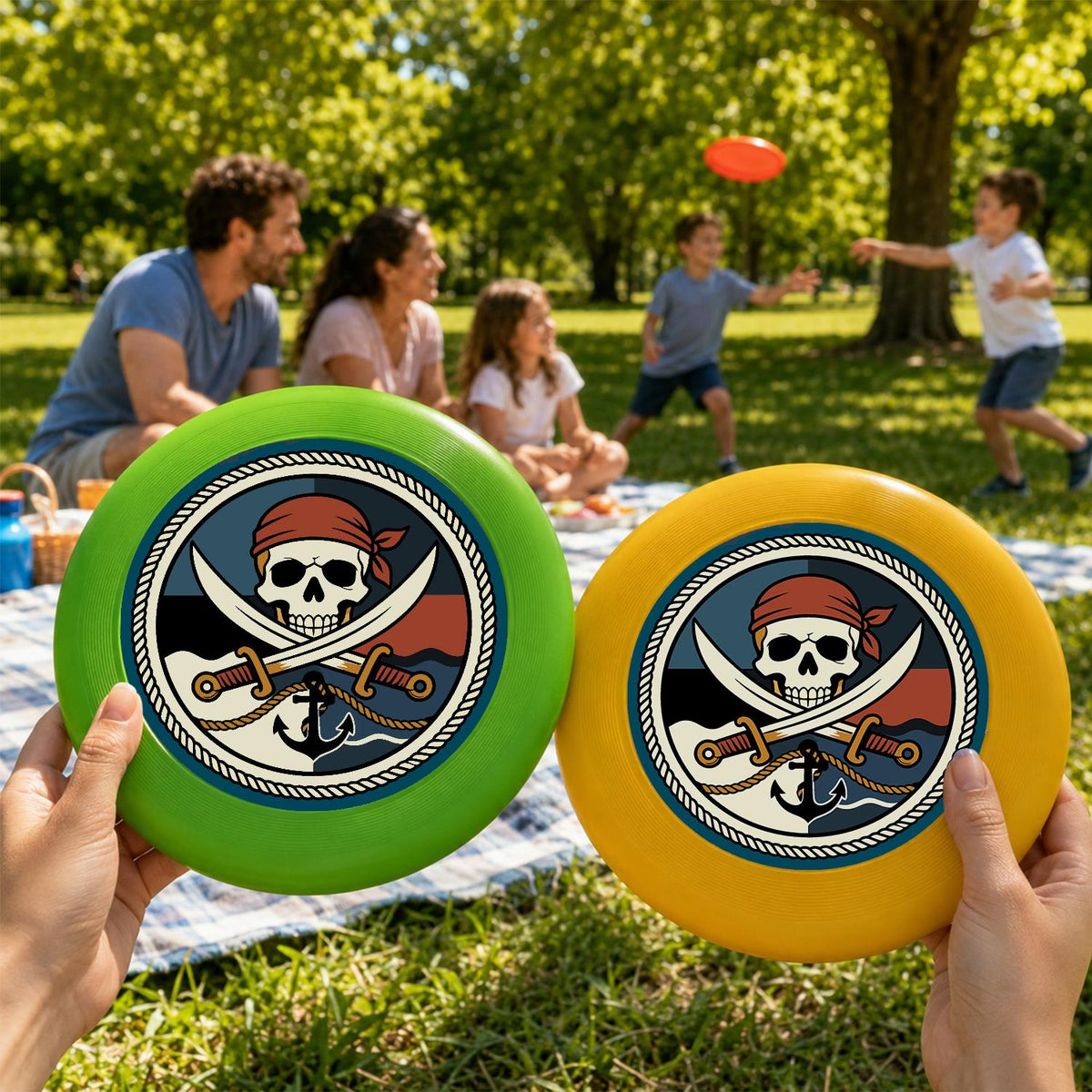 Pirate Skull and Swords (Paint by Numbers Flying Disc)