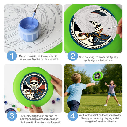 Pirate Skull and Swords (Paint by Numbers Flying Disc)