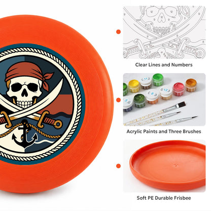 Pirate Skull and Swords (Paint by Numbers Flying Disc)