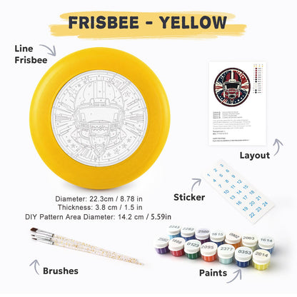 Football Helmet Emblem (Paint by Numbers Flying Disc)