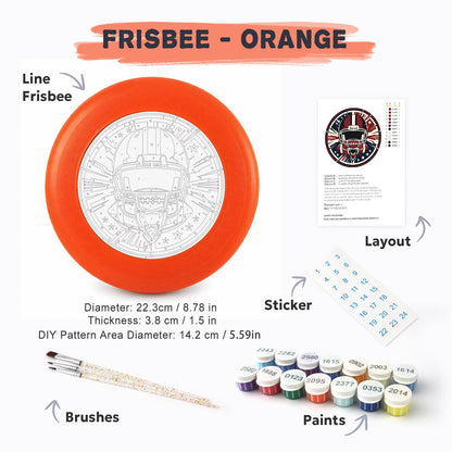 Football Helmet Emblem (Paint by Numbers Flying Disc)