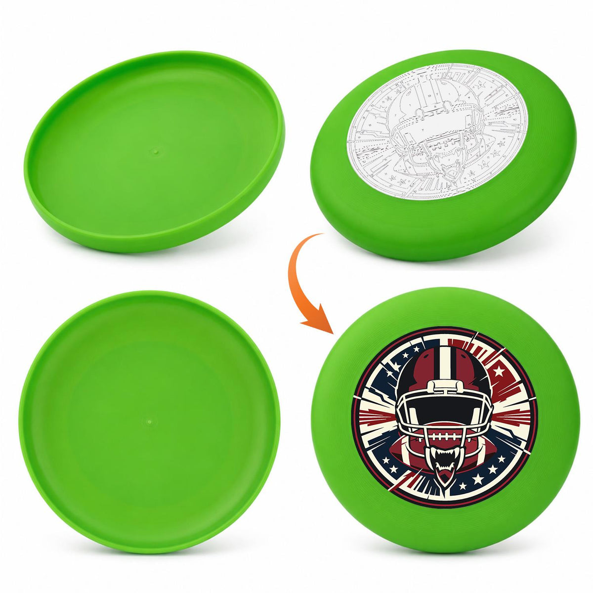 Football Helmet Emblem (Paint by Numbers Flying Disc)