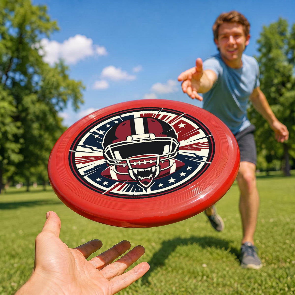 Football Helmet Emblem (Paint by Numbers Flying Disc)