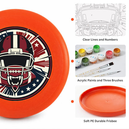 Football Helmet Emblem (Paint by Numbers Flying Disc)