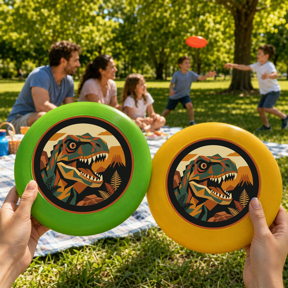 Dinosaur at Sunset (Paint by Numbers Flying Disc)