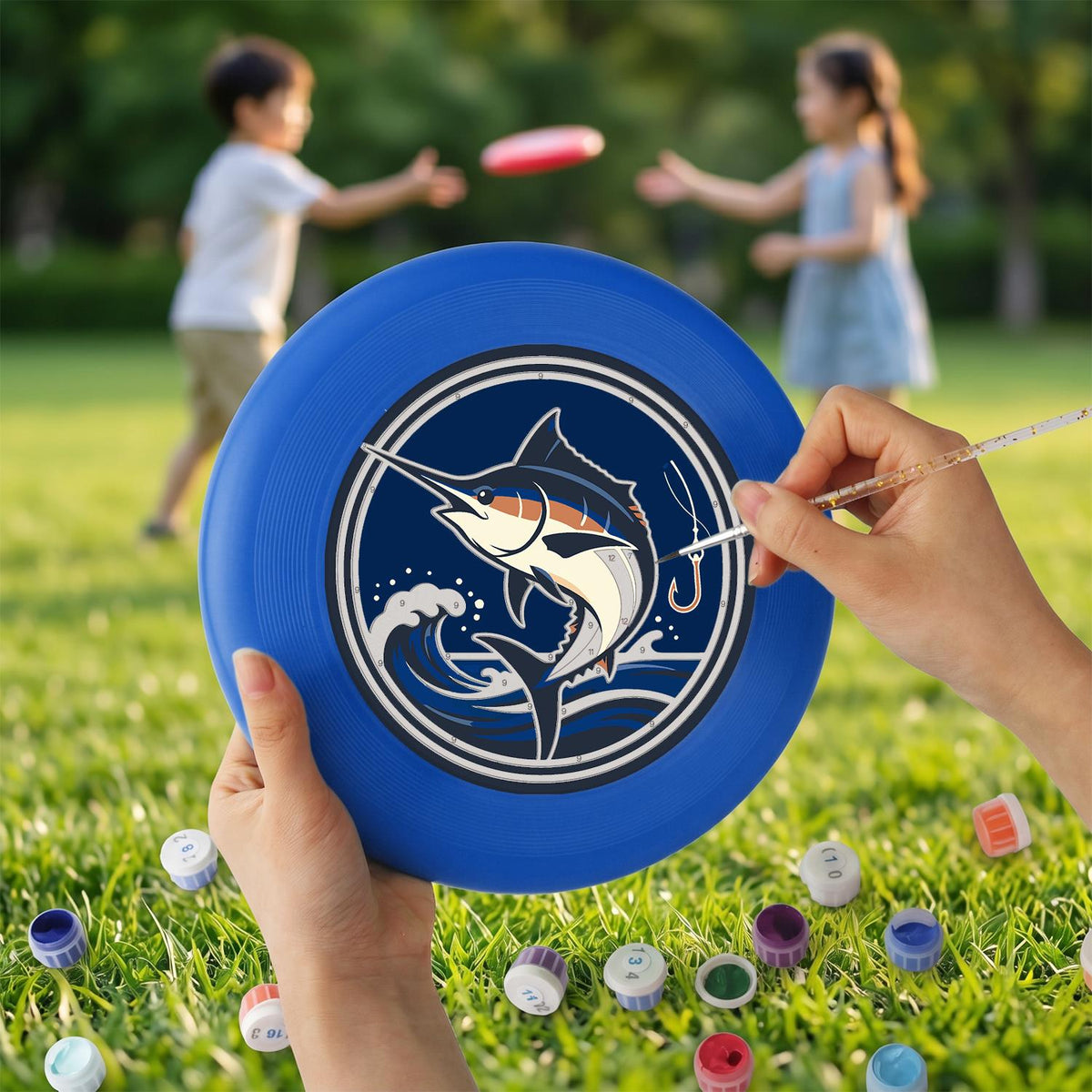 Leaping Marlin (Paint by Numbers Flying Disc)