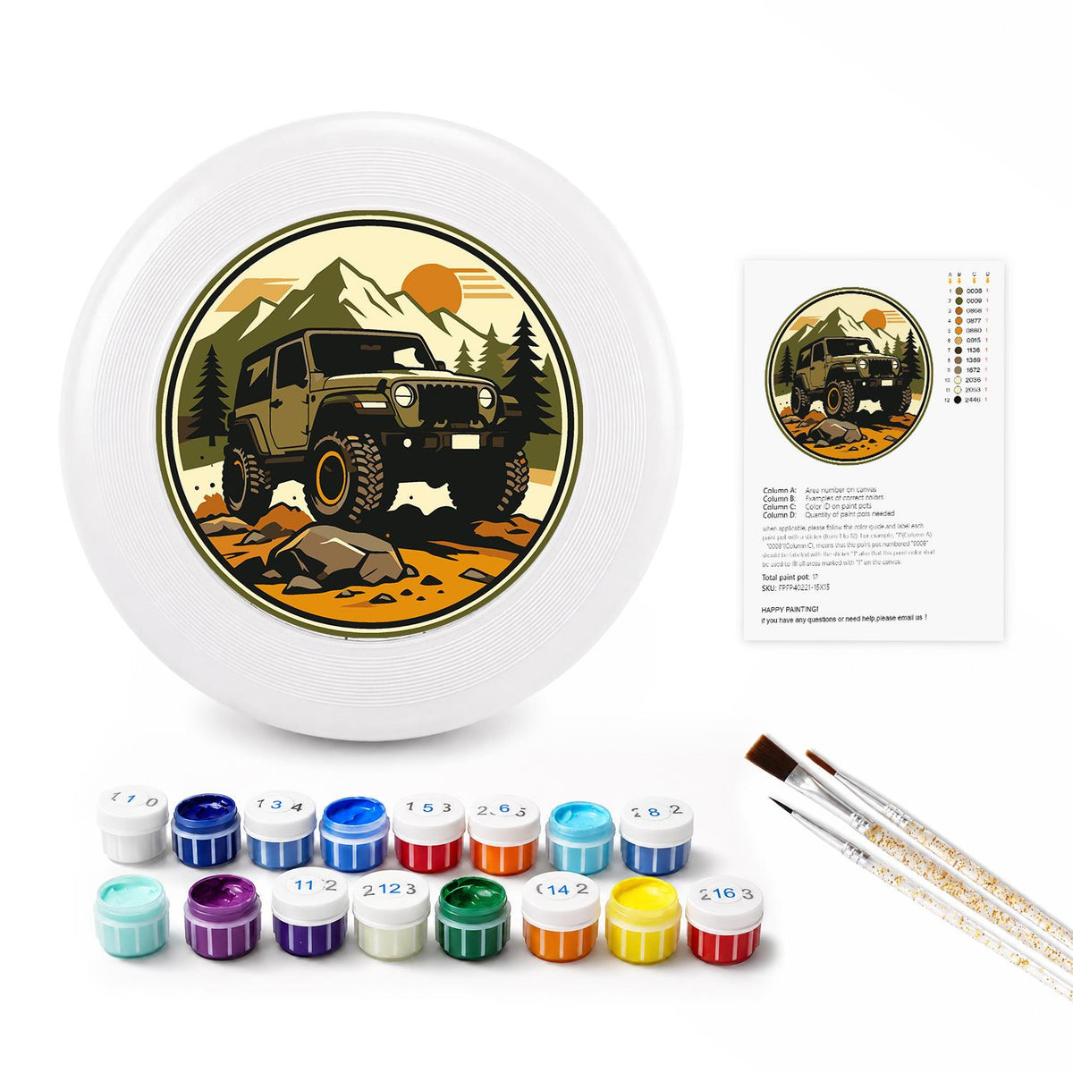 Off-Road Adventure (Paint by Numbers Flying Disc)