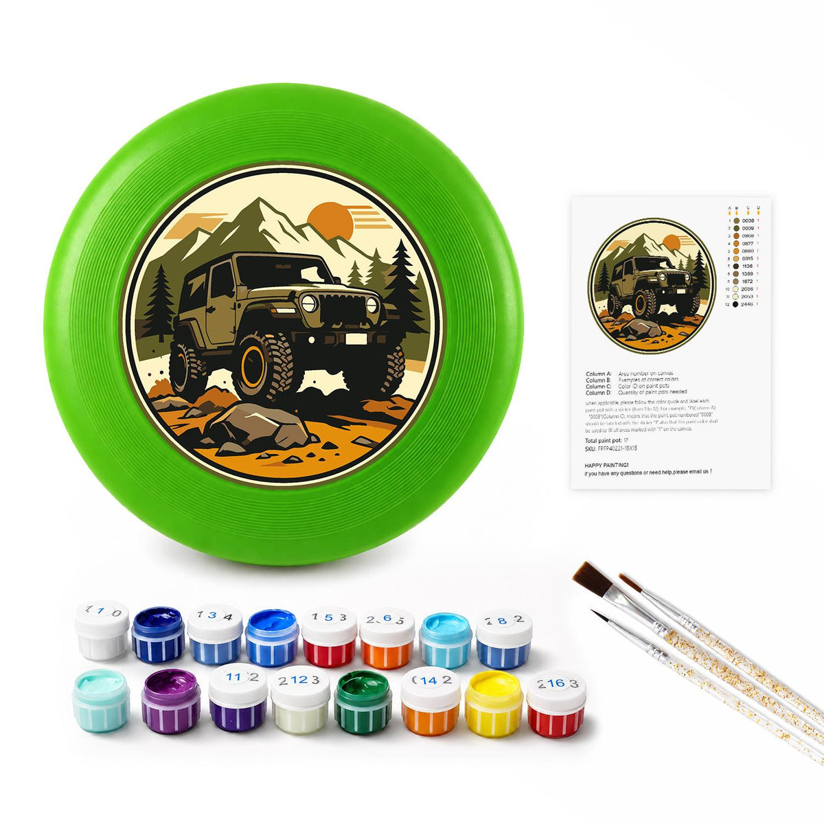 Off-Road Adventure (Paint by Numbers Flying Disc)