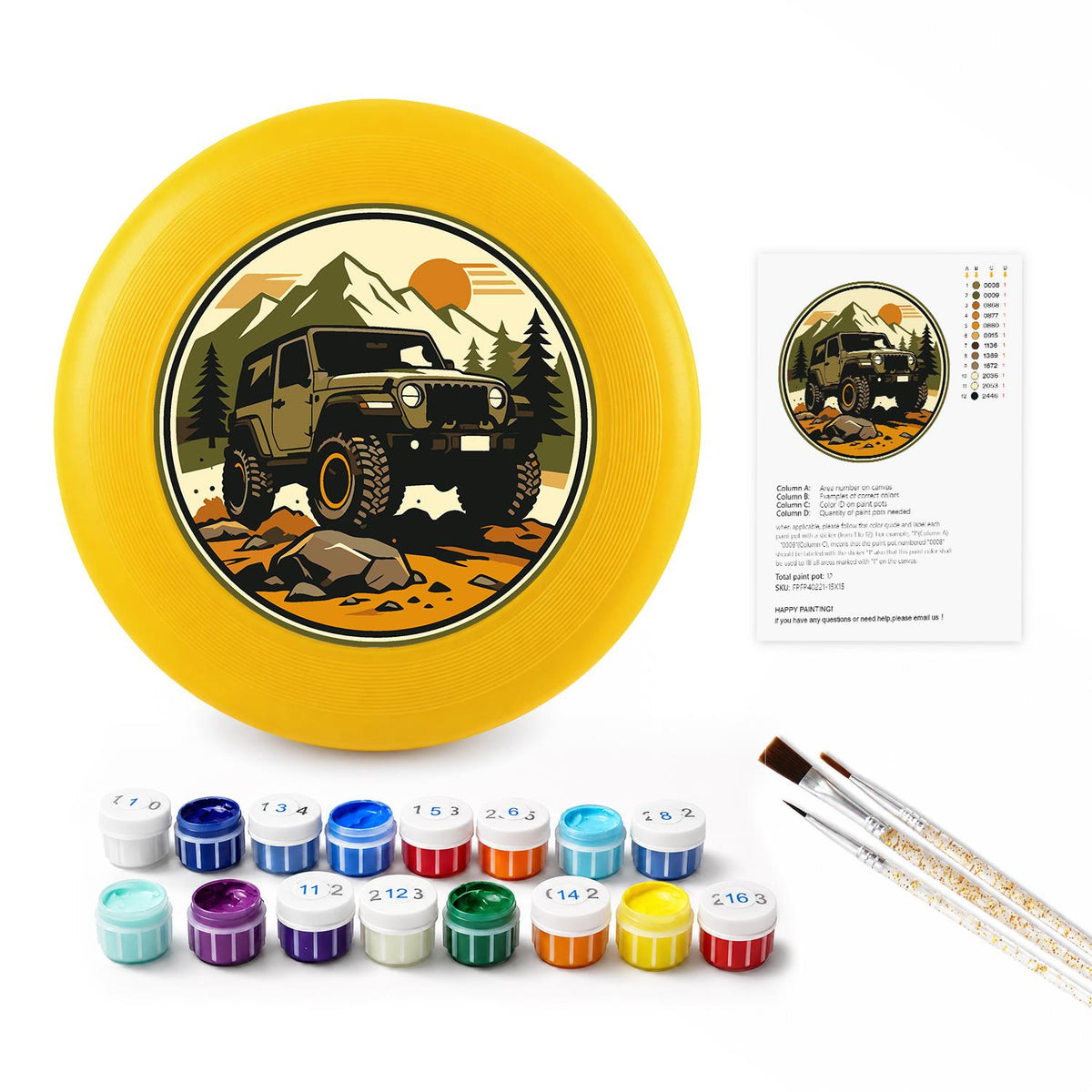 Off-Road Adventure (Paint by Numbers Flying Disc)