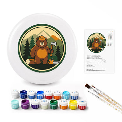 Woodland Bear (Paint by Numbers Flying Disc)