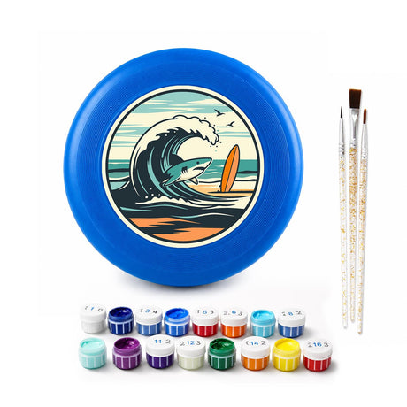 Ocean Wave and Surfboard (Paint by Numbers Flying Disc)