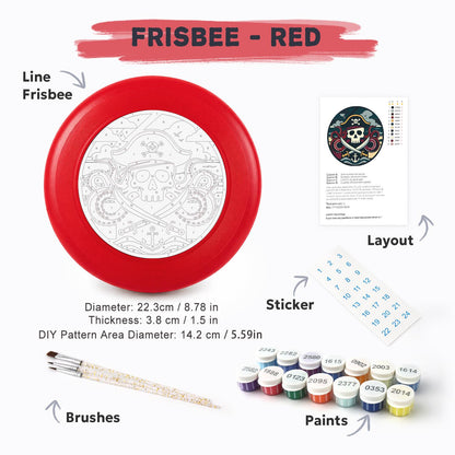 Pirate Captain Emblem (Paint by Numbers Flying Disc)