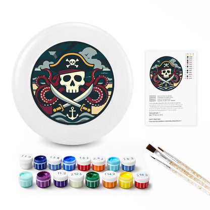 Pirate Captain Emblem (Paint by Numbers Flying Disc)