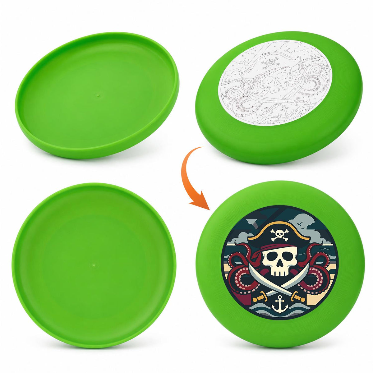 Pirate Captain Emblem (Paint by Numbers Flying Disc)
