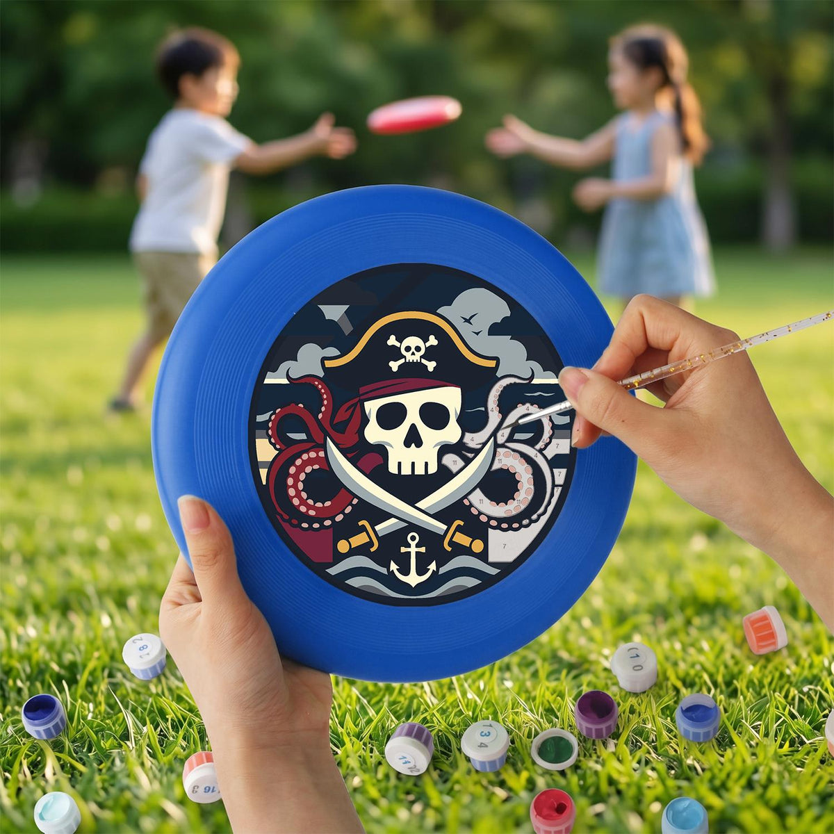 Pirate Captain Emblem (Paint by Numbers Flying Disc)
