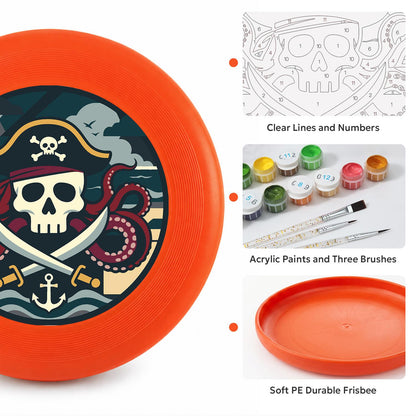Pirate Captain Emblem (Paint by Numbers Flying Disc)