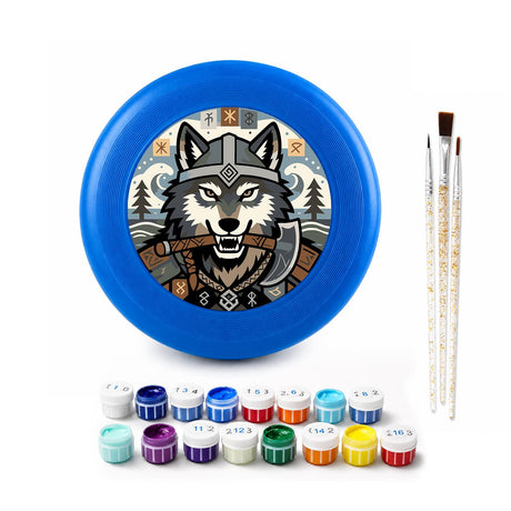 Wolf in a Winter Hat (Paint by Numbers Flying Disc)