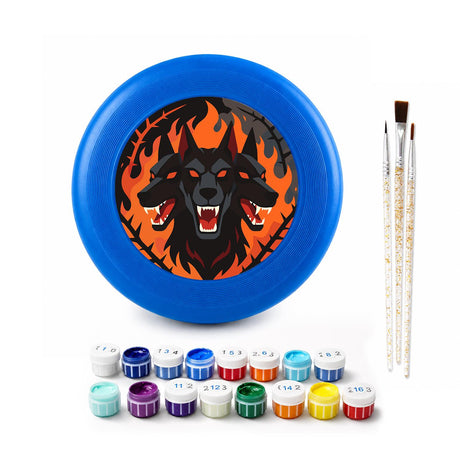 Fiery Wolf (Paint by Numbers Flying Disc)