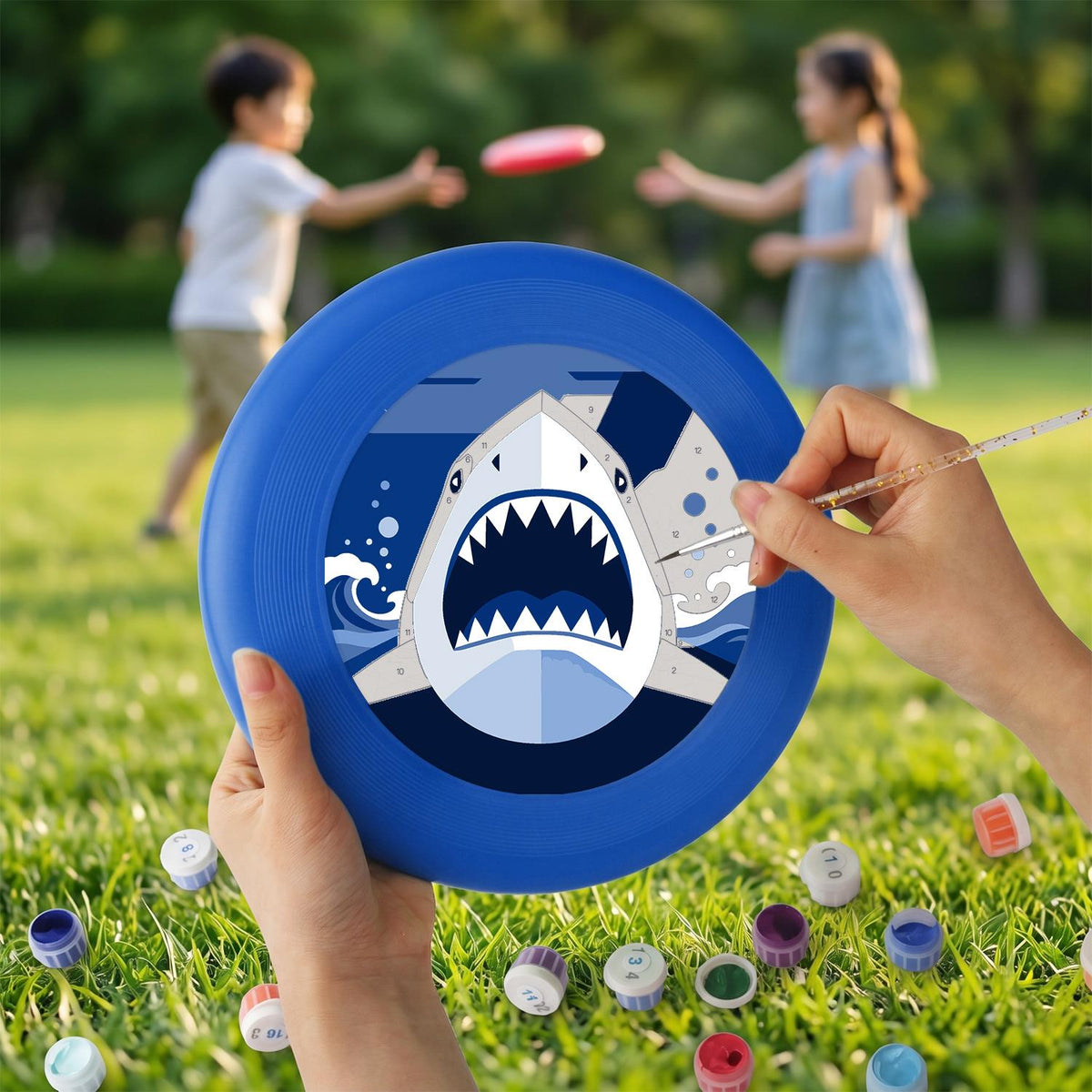 Deep Blue Shark (Paint by Numbers Flying Disc)