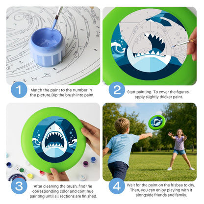 Deep Blue Shark (Paint by Numbers Flying Disc)