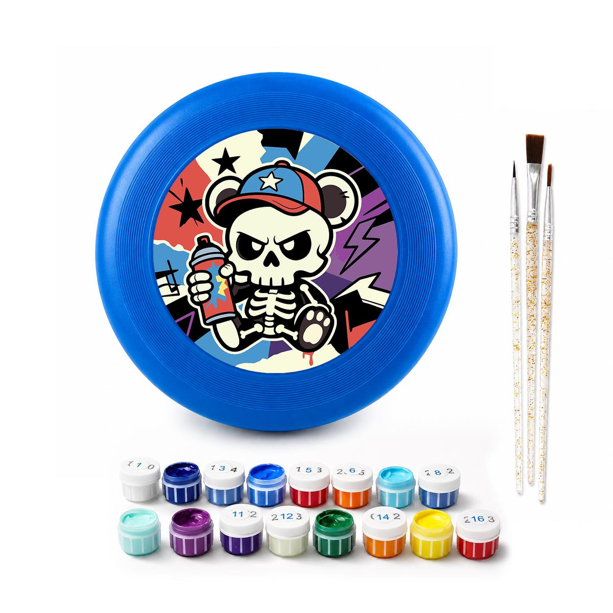 Stars and Stripes Skull (Paint by Numbers Flying Disc)