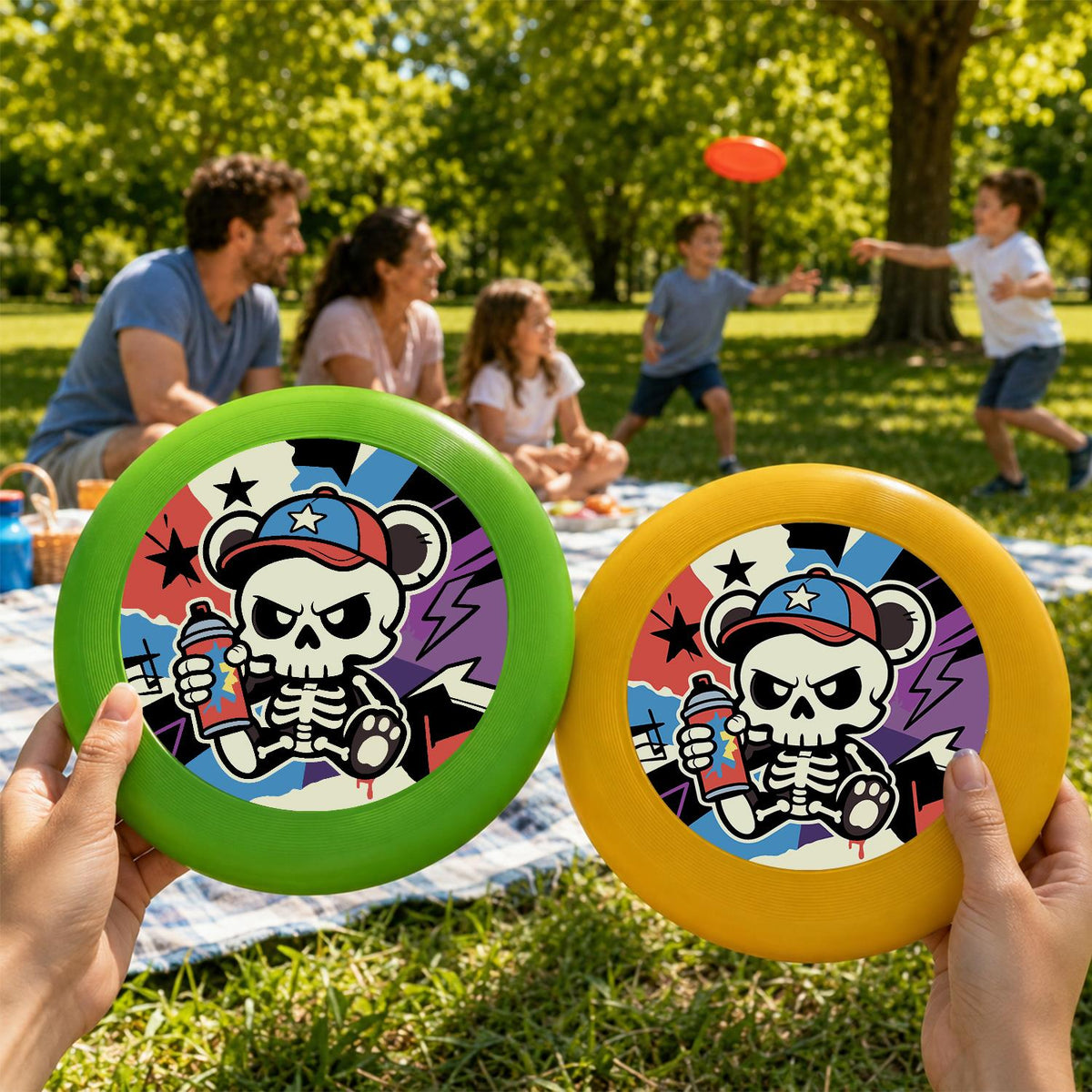 Stars and Stripes Skull (Paint by Numbers Flying Disc)