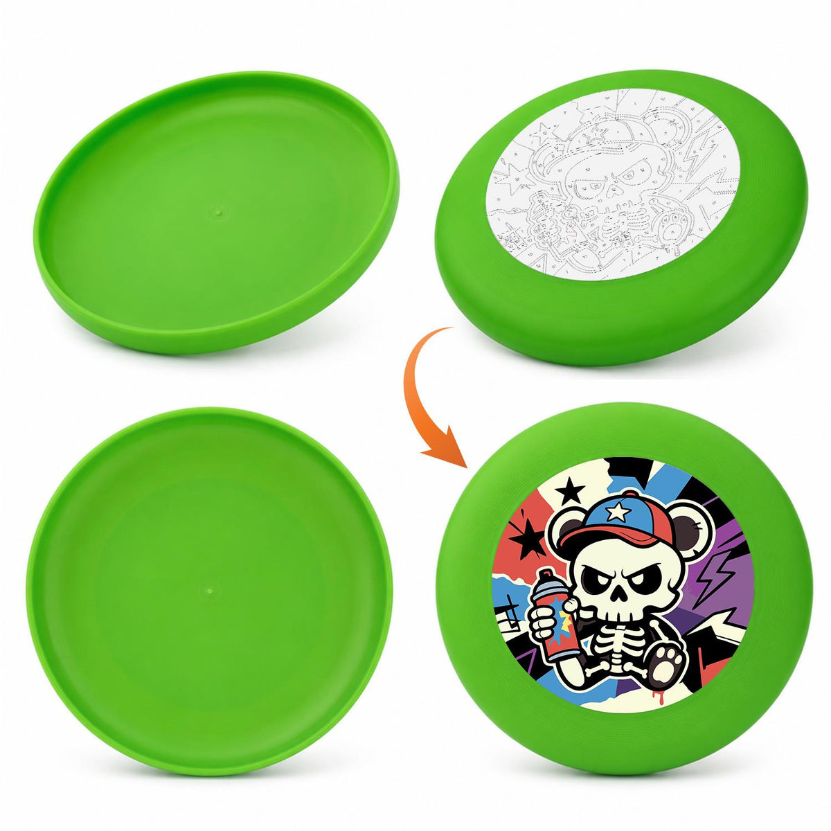 Stars and Stripes Skull (Paint by Numbers Flying Disc)