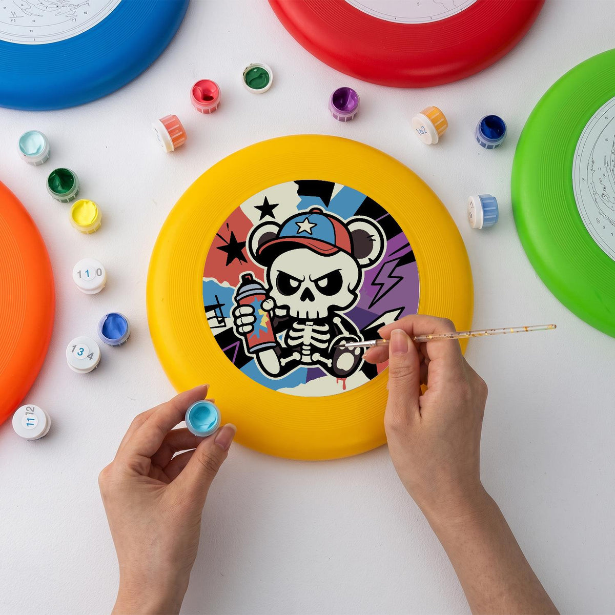 Stars and Stripes Skull (Paint by Numbers Flying Disc)